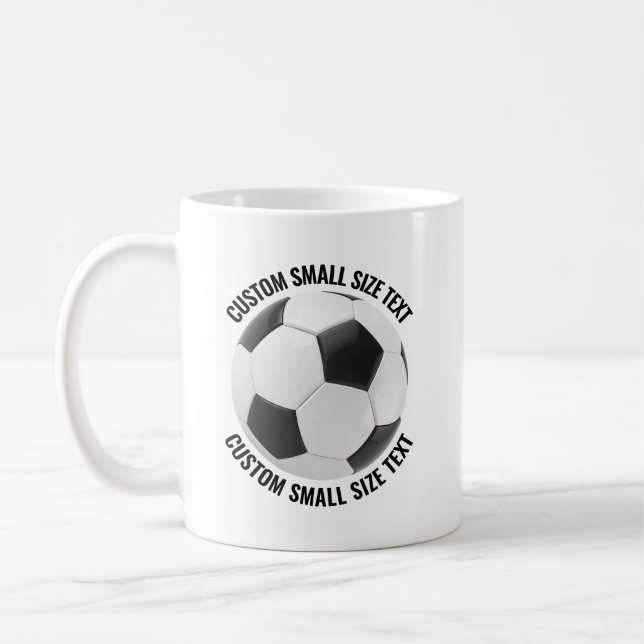 Small Size Text 11oz Personalized Soccer Mug (Left)