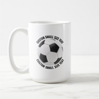 Small Size Text 15oz Personalized Soccer Mug