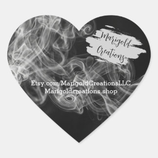 Small smoke heart marketing stickers