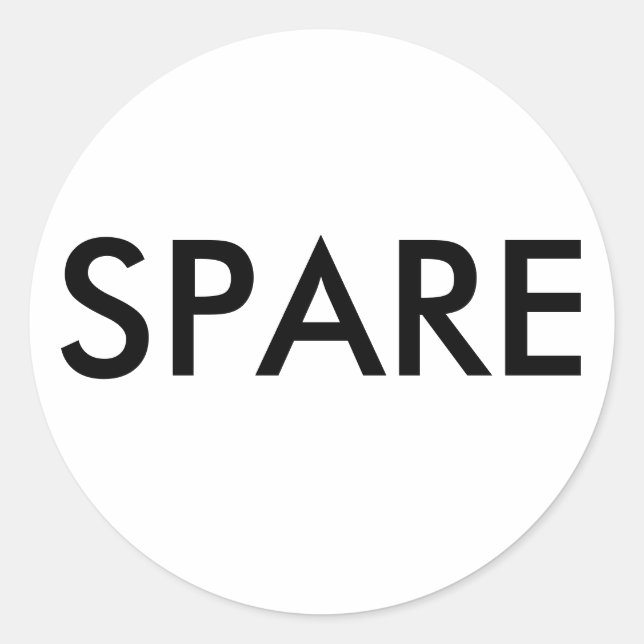 small 'spare' labels (Front)