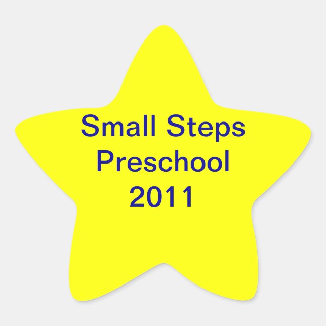 Small Steps 2011 Star Sticker (Front)