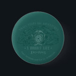 Small Steps, Big Adventures - A Hobbit Life 2 Inch Round Button<br><div class="desc">Channel your inner Hobbit with this cozy Lord of the Rings™ design inspired by the peaceful hills of the Shire™. Featuring a quaint Hobbit hole with its signature round door tucked into a lush, grassy hillside, the artwork is paired with the uplifting phrase, “Small Steps Big Adventures – A Hobbit...</div>