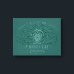 Small Steps, Big Adventures - A Hobbit Life Canvas Print<br><div class="desc">Channel your inner Hobbit with this cozy Lord of the Rings™ design inspired by the peaceful hills of the Shire™. Featuring a quaint Hobbit hole with its signature round door tucked into a lush, grassy hillside, the artwork is paired with the uplifting phrase, “Small Steps Big Adventures – A Hobbit...</div>