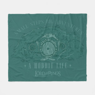 Small Steps, Big Adventures - A Hobbit Life Fleece Blanket