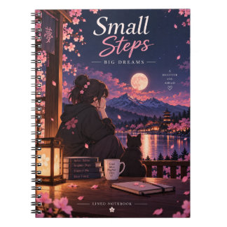 Small steps big dreams anime notebook,school notes notebook