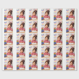 Small Steps Big Dreams Cute Kids Study Motivation Wrapping Paper