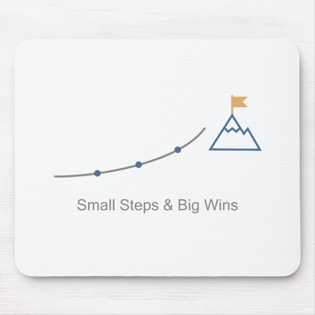 Small Steps, Big Wins Progress & Growth Motivation Mouse Pad (Front)