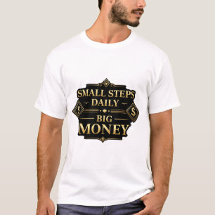 Small Steps Daily Big Money Motivation T-Shirt