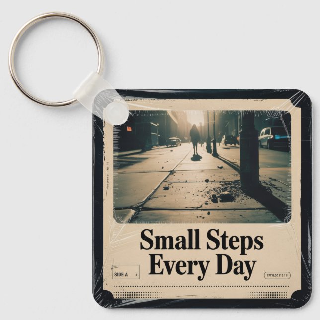 Small Steps Every Day Keychain (Front)
