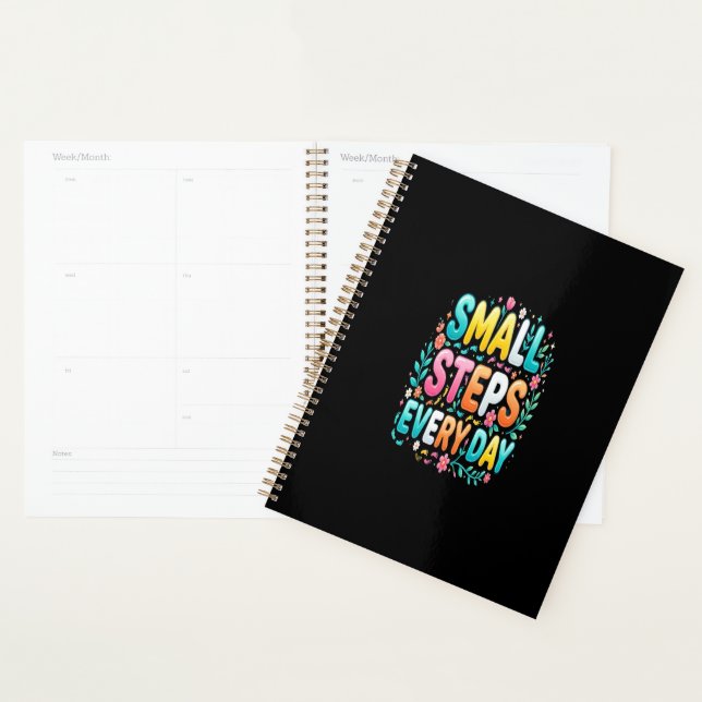 Small Steps Every Day | Motivational Typography Planner (Display)
