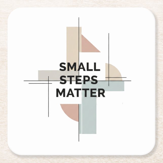 Small Steps Matter Modern Coaster (Front)