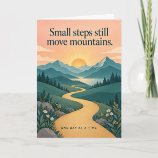 Small Steps Move Mountains Encouragement Card