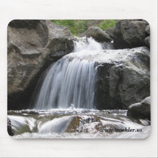Small stream waterfall mouse pad