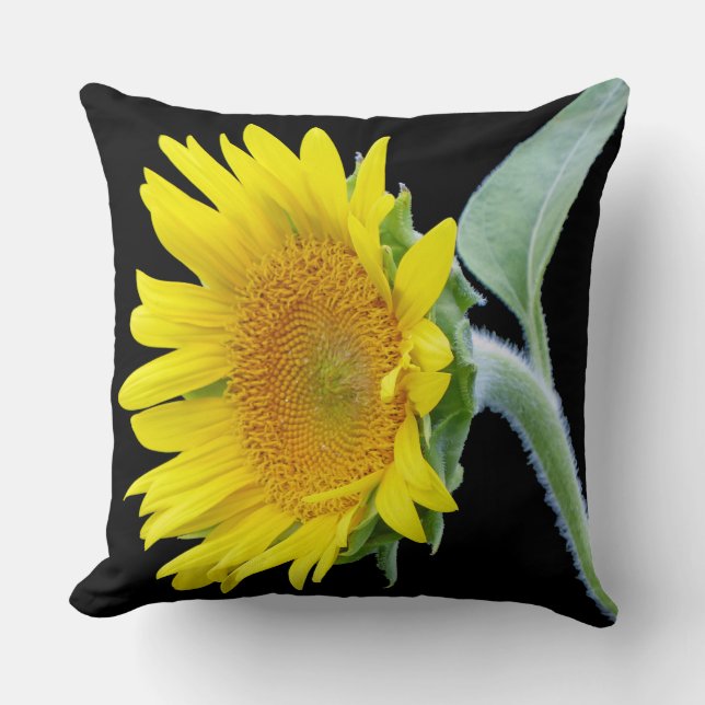 Small Sunflower Throw Pillow (Front)