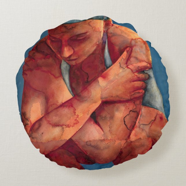 Small Swimmer 3 2011 Round Pillow (Back)