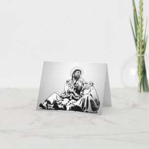 Small sympathy card with Hugging Jesus