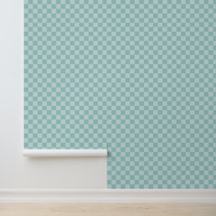 Small Teal Checkers Wallpaper
