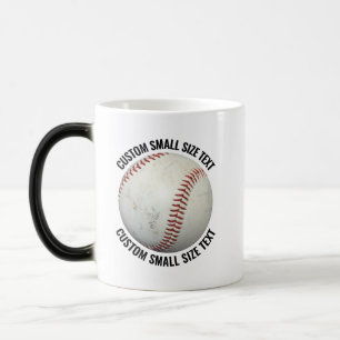 Small Text & Baseball 11oz Custom Heat Changing Magic Mug
