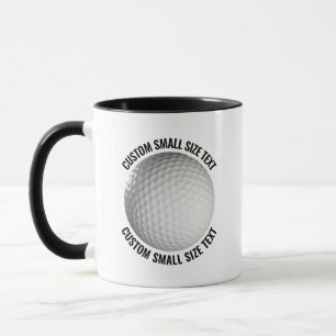 Small Text BLACK Combo 11oz Custom Golf Mug