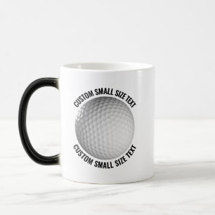 Small Text & Golf Ball 11oz Custom Heat Changing Magic Mug