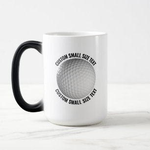 Small Text & Golf Ball 15oz Custom Heat Changing Magic Mug