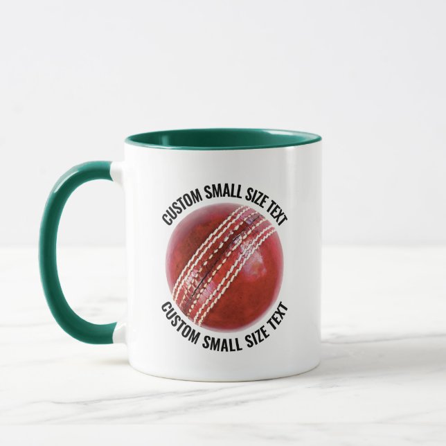 Small Text HUNTER GREEN Combo 11oz Custom Cricket Mug (Left)