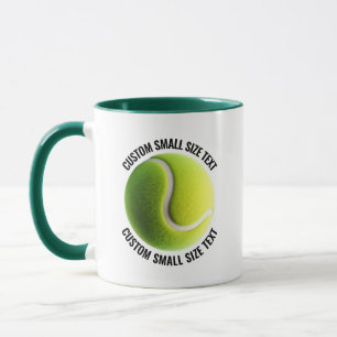 Small Text HUNTER GREEN Combo 11oz Custom Tennis Mug