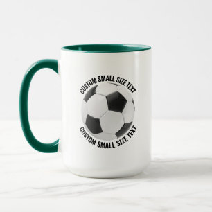 Small Text HUNTER GREEN Combo 15oz Custom Soccer Mug