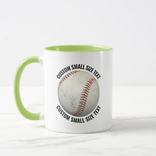 Small Text LIME GREEN Combo 11oz Custom Baseball Mug