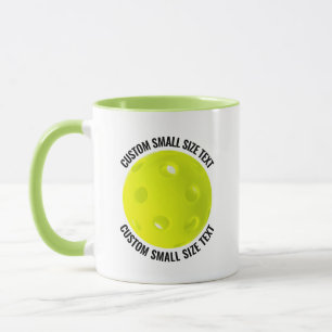 Small Text LIME GREEN Combo 11oz Custom Pickleball Mug