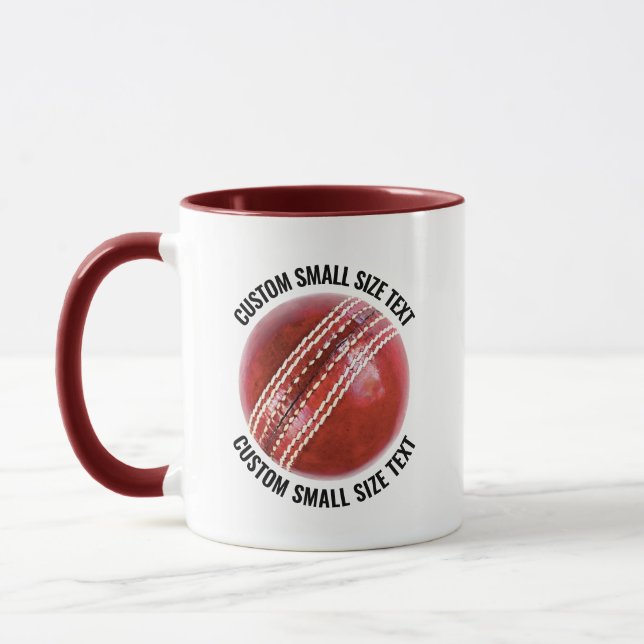 Small Text MAROON Combo 11oz Custom Cricket Mug (Left)