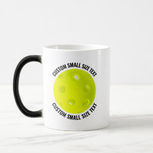 Small Text & Pickleball 11oz Custom Heat Changing Magic Mug