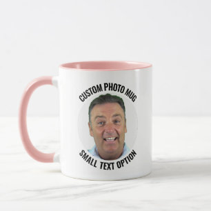Small Text PINK Combo Personalized Photo Mug