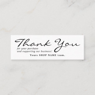 Small Thank you for order  Mini Business Card