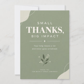 Small Thanks, Big Impact Thank You Card