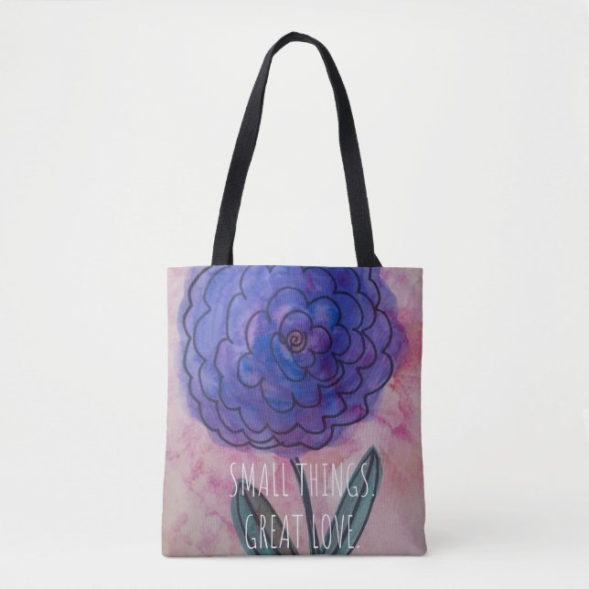 Small Things Great Love Tote Bag - Full Image (Front)
