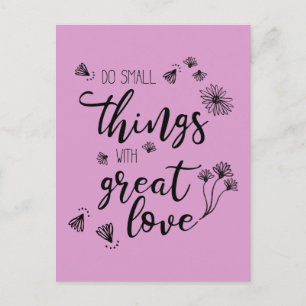Small Things Quote customise colour Postcard