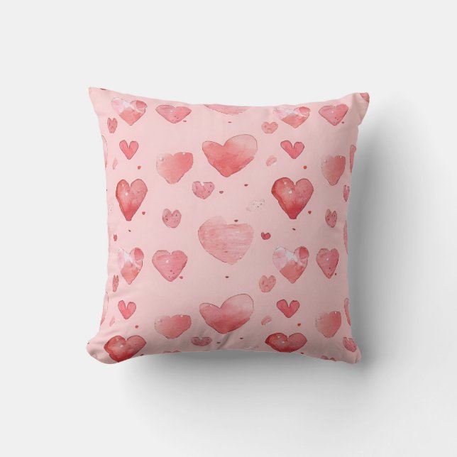 Small Throw Pillow a snow crystal pattern (Front)