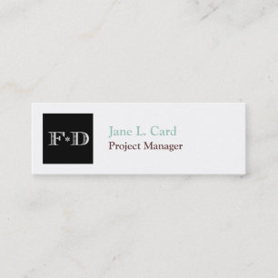 Small thumbnail logo simply chic white brown mini business card
