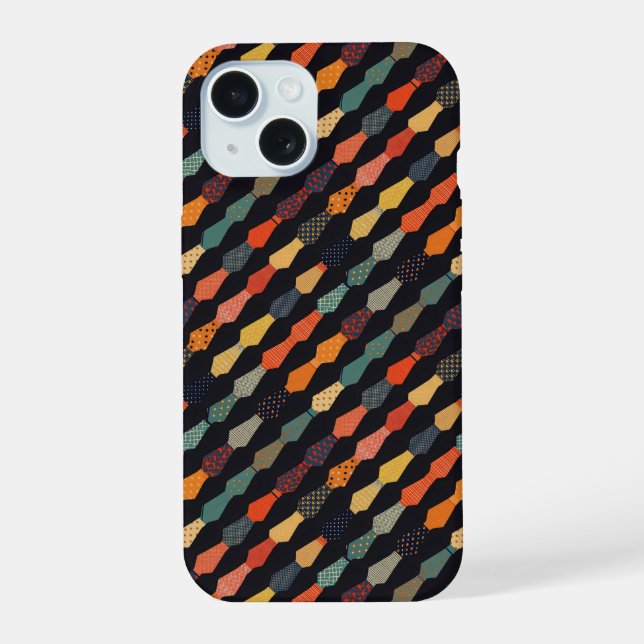 Small Ties Pattern iPhone 15 Case (Back)