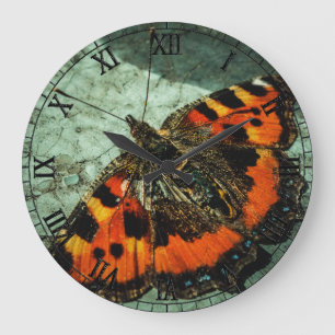 Small Tortoiseshell Butterfly  Large Clock