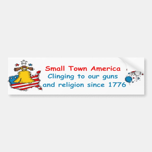 Small Town America Bumper Sticker (Front)