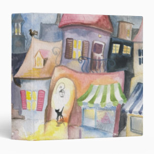 Small town at night binder