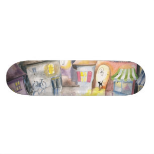 Small town at night skateboard