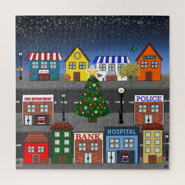 Small Town Neighbourhood Jigsaw Puzzle (Vertical)