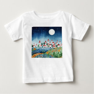Small town on hills baby T-Shirt