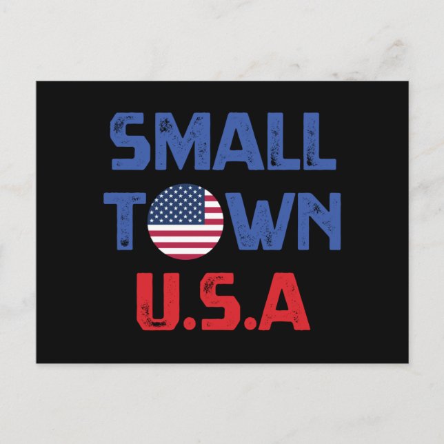 Small Town USA Americana Postcard (Front)