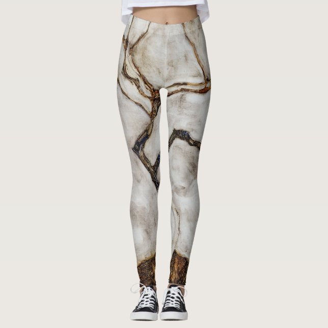 Small Tree In Late Autumn by Egon Schiele Leggings (Front)