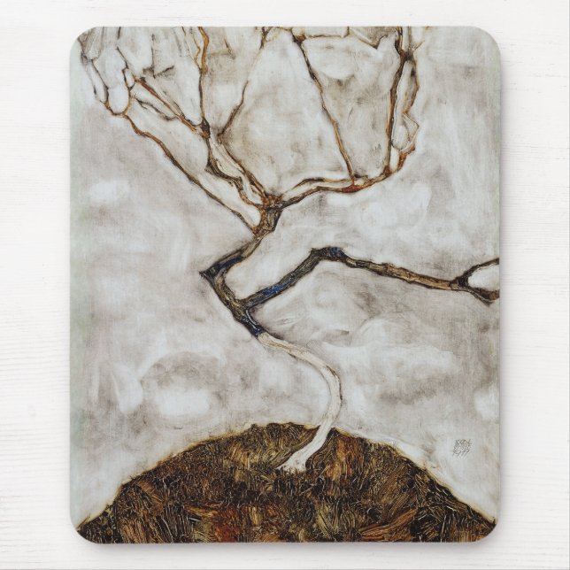 Small Tree In Late Autumn by Egon Schiele Mouse Pad (Front)
