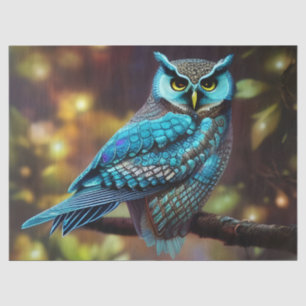 Small Turquoise owl Tissue Paper